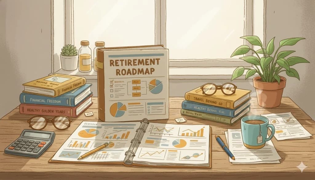 A guide to retirement on a table